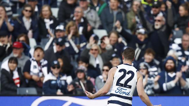 The fans loved Mitch Duncan’s performance. Picture: Daniel Pockett/AFL Photos/via Getty Images