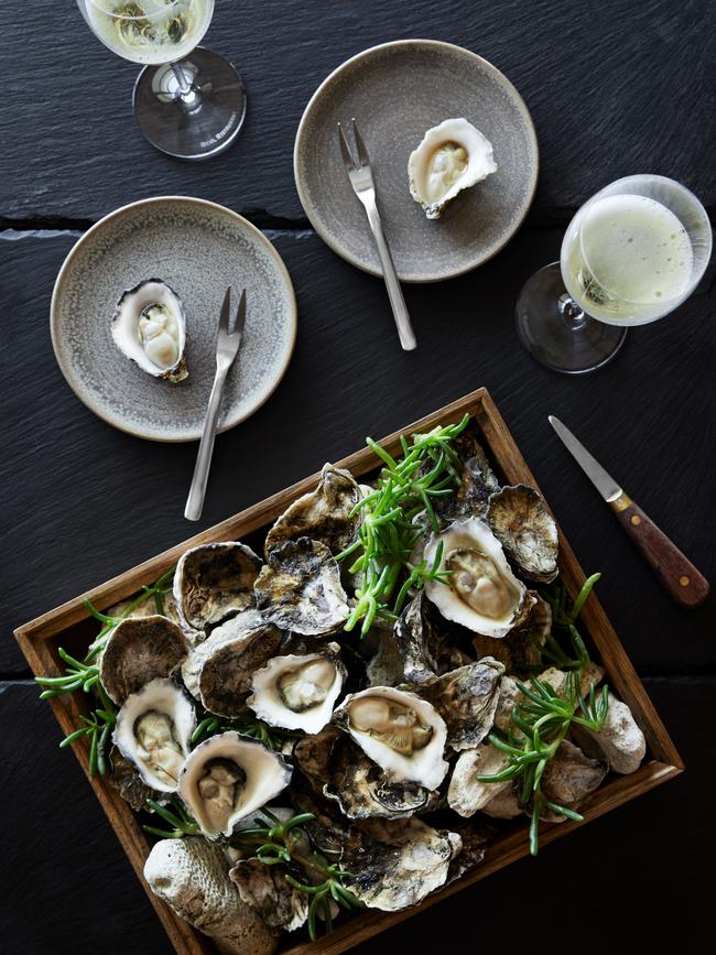 Oyster dish in the restaurant