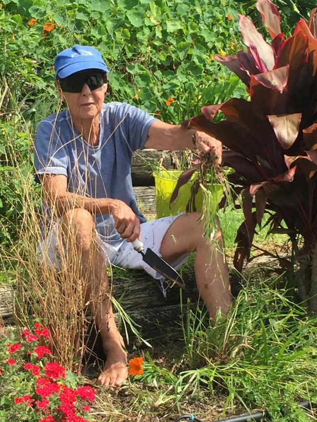 Gretel Jones at work in the The Walder’s garden.