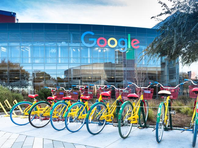 Mountain View, Ca/USA December 29, 2016: Googleplex - Google Headquarters with biked on foreground