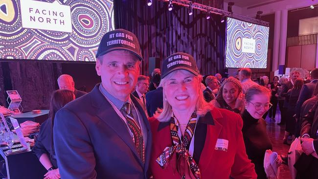 Australian Energy Producers NT director David Slama and chief minister Eva Lawler.