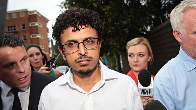 Arsalan Khawaja leaving Parramatta police station on bail after being arrested on Tuesday December 4. Picture: Adam Yip