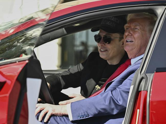 Tesla shares have taken a major tumble after the public feud. Picture: AP