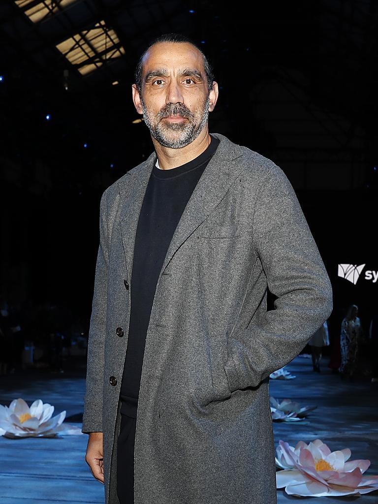 Goodes at an Indigenous Fashion Projects show in Sydney last week. (Photo by Mark Metcalfe/Getty Images)