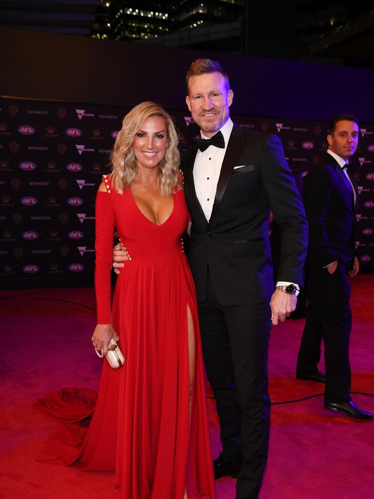 Nathan and Tania Buckley at the 2019 Brownlows. Picture: Jason Edwards