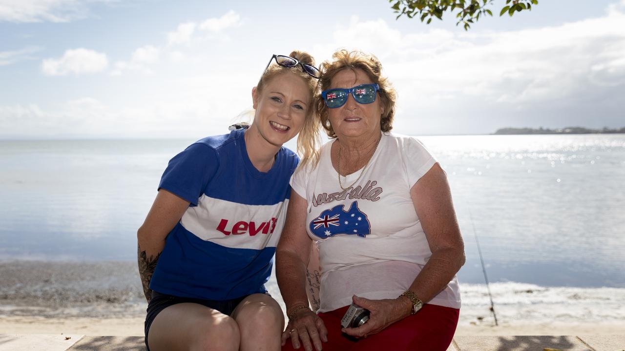 Australia Day at Bribie Island. Samantha Lucy and Hilda Band, of Samford. Picture: Dominika Lis