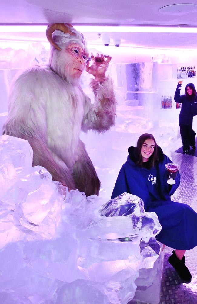 General manager Charlotte Stephens toasts the success of the new Surfers Paradise IceBar. Picture: Glenn Hampson