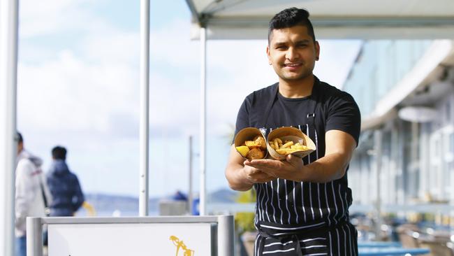 Fish Frenzy Chef Harka Thapa. Picture: MATT THOMPSON