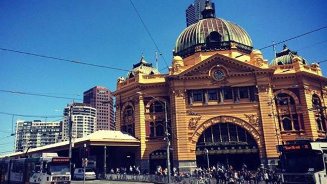 Melbourne’s famous Flinders St Station.