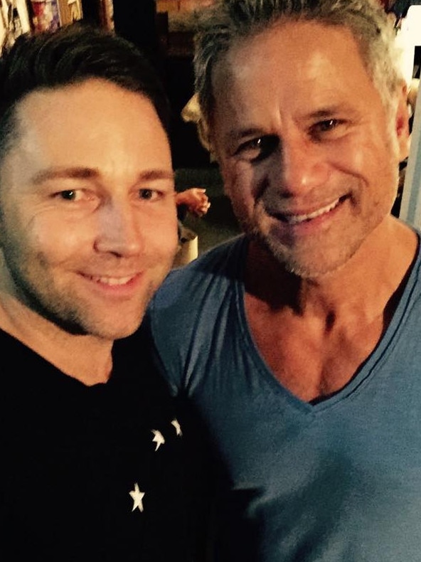 Craig Heath with New Zealand singer Jon Stevens. Picture: Facebook