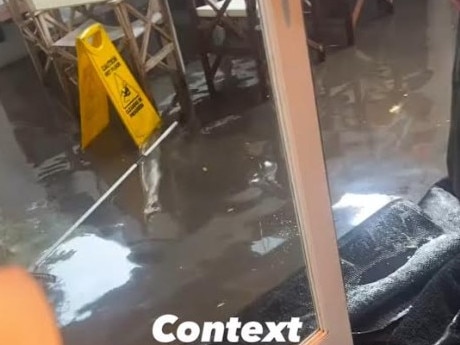 The rain inundated several homes in businesses in Sydney's east on Sunday, pictured is Totti's. Picture: Supplied