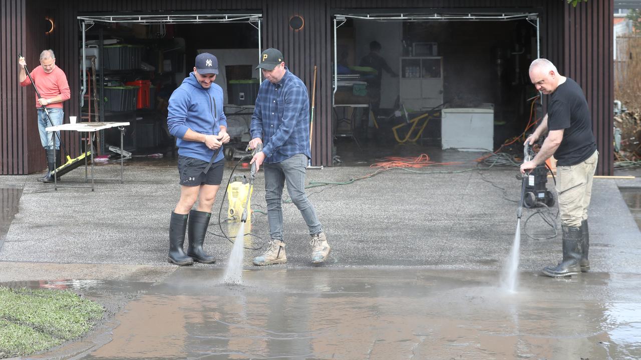 Maribyrnong flooding clean up begins. Picture: David Crosling