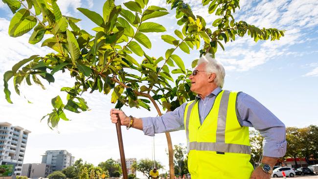 Darwin Lord Mayor Kon Vatskalis was proud of council’s efforts to regrow the city’s natural canopy coverage. Picture: Che Chorley