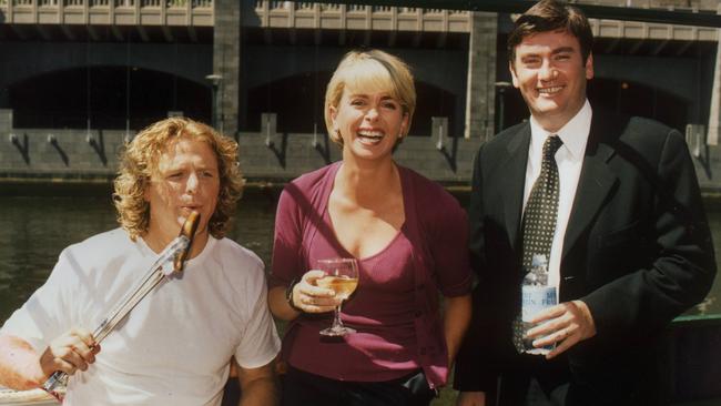 Dermott Brereton, Brigitte Duclos and Eddie McGuire.