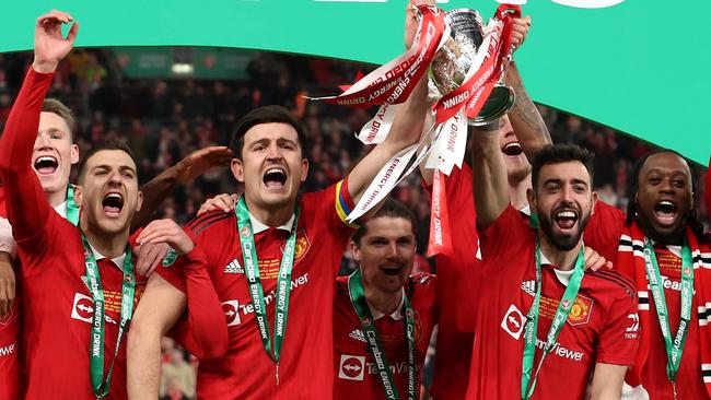 Manchester United broke a six-year trophy drought with their win at Wembley. (Photo by Julian Finney/Getty Images) *** BESTPIX ***