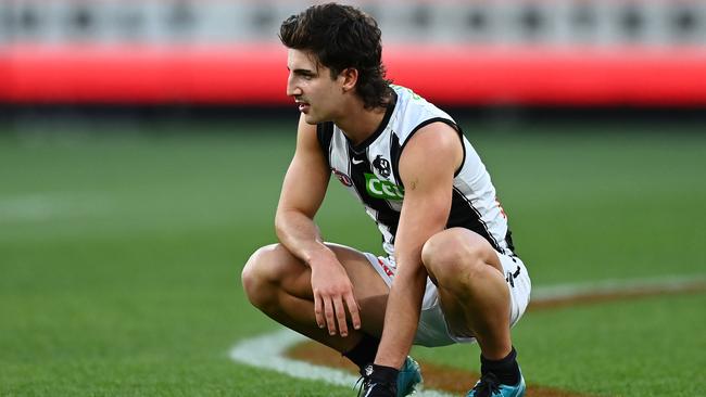 Josh Daicos after the final siren.