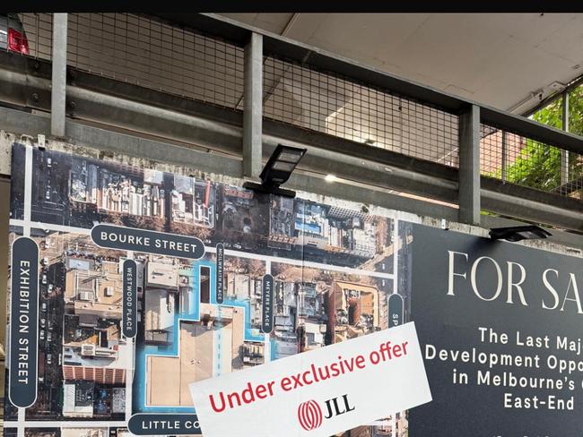 34-60 Little Collins St property has been marked as “exclusively under offer”, with Merivale Group boss Justin Hemmesbelieved to have been the front runner after preliminary negotiations in spring.