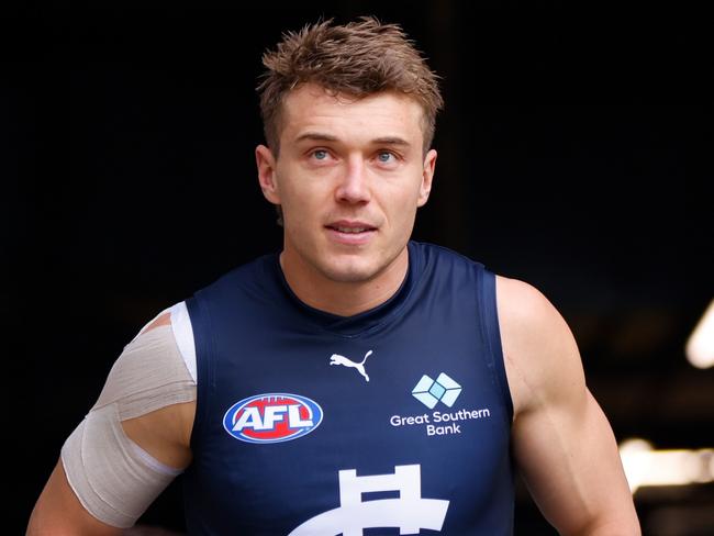 Cripps put the cape on for the Blues against the Eagles. (Photo by James Worsfold/Getty Images)