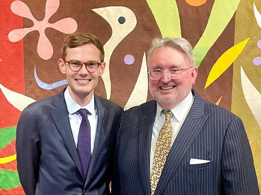 NSW upper house MP Chris Rath (left) with former member Don Harwin.