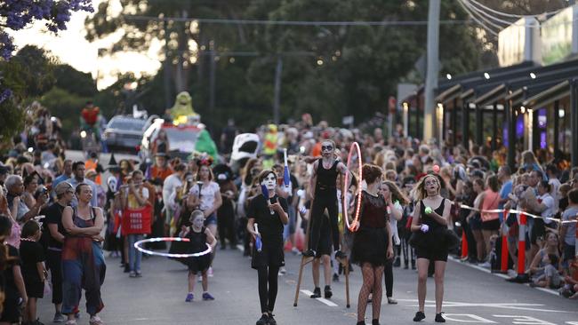 Parade during the annual Halloween Street Party held in Manly in 2018. Picture: Regi Varghese