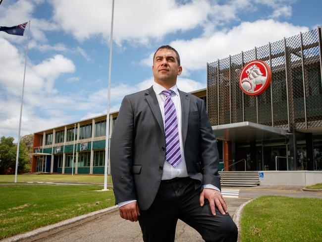 Pelligra Group chairman Ross Pelligra at his newly purchased property, the old Holden factory in Elizabeth. Picture: Matt Turner