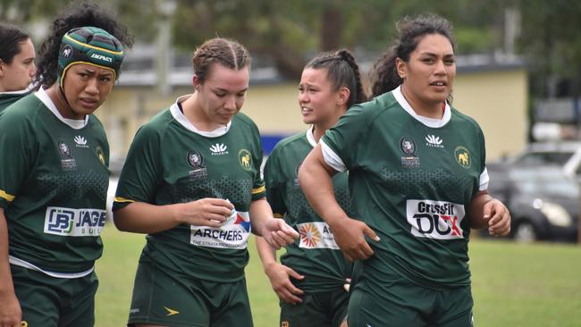 Premier Womens rugby between Wests and Norths. Saturday April 1, 2023. Picture: Nick Tucker.