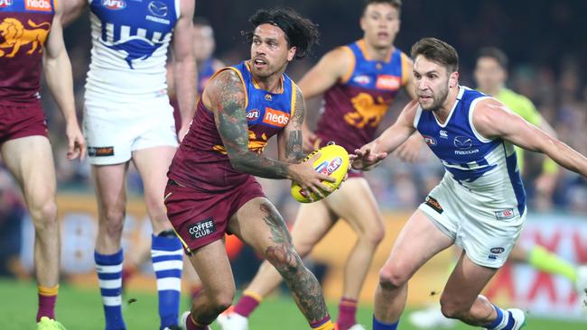 Allen Christensen in action for the Lions in July last year. Picture: Chris Hyde/Getty