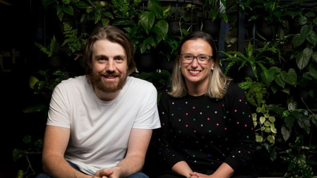 Mike Cannon-Brookes and Brighte founder Katherine McConnell. Source: Supplied.