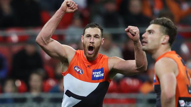 Shane Mumford was a big loss during the Giants’ finals campaign. Picture: Phil Hillyard