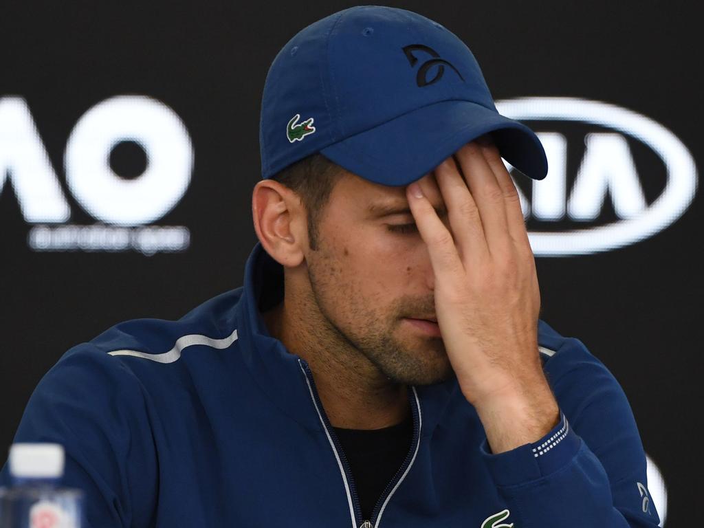 Will Djokovic change his mind on the vaccine? Picture: AFP