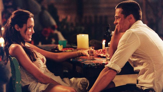 Brad Pitt and Angelina Jolie in a still from Mr &amp; Mrs Smith.