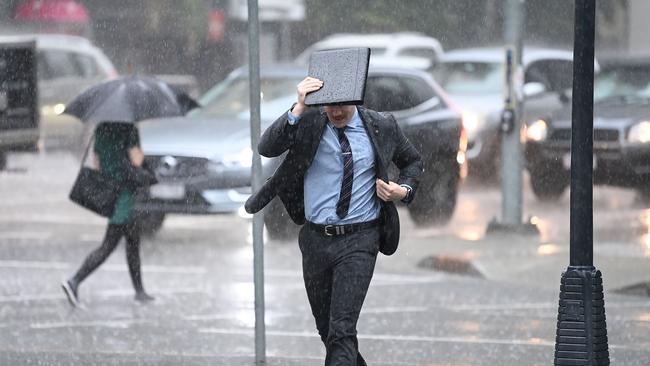 Strong storms have wiped out power in Brisbane and Moreton Bay. Picture: NCA NewsWire / Dan Peled