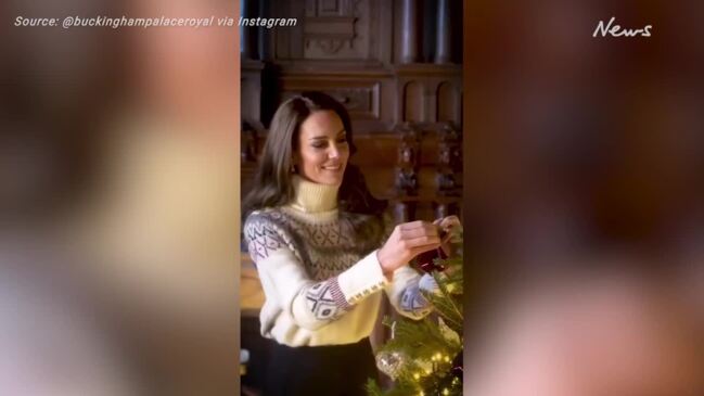 Kate Middleton decorates Christmas tree ahead of carol service