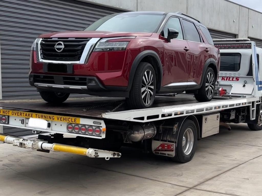 A stolen Nissan Pathfinder was recovered by police. Picture: Victoria Police