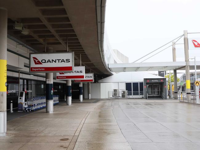 BRISBANE, AUSTRALIA - NewsWire Photos MARCH 7, 2025: The Brisbane Airport was deserted after all flights were cancelled as the weather intensified ahead of the expected arrival of Cyclone Alfred. Picture: NewsWire/Tertius Pickard