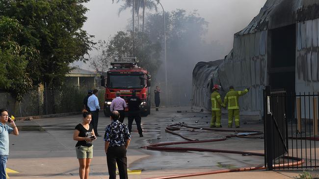 The Asian United Food Service factory in Bishop St on Wednesday morning. Picture:   Katrina Bridgeford