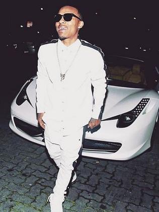 Lil Bow Wow with Mehajer's car.