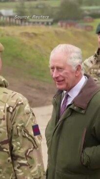 King Charles meets Ukrainian troops in the UK