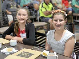 INSPIRED: Ave Whiley and Savannah Cheney at Kevin Hogan's morning tea for school leaders. Picture: Tim Jarrett