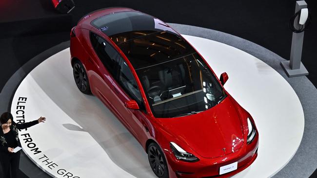 Tesla has suffered recalls and a drop in share price this year. Picture: Lillian Suwanrumpha / AFP