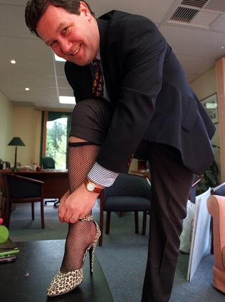 Alexander Downer and his infamous fishnets.