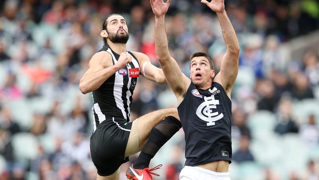 Collingwood is on top of the free kick ladder after 14 rounds. Picture: Michael Klein