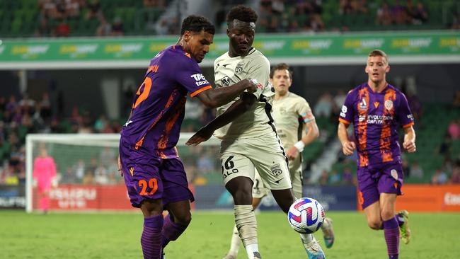 Nestory Irankunda (right) wants better protection from referees. Picture: Paul Kane/Getty Images