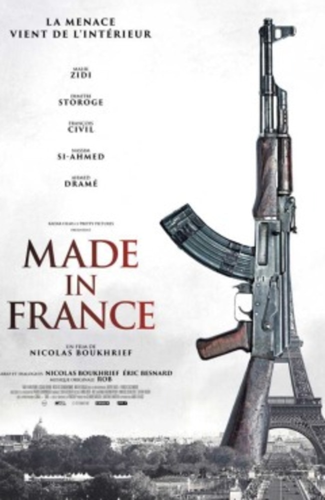 Pulled ... The controversial poster for the film <i>Made in France</i>.