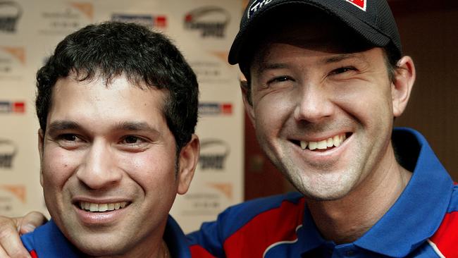 Sachin Tendulkar and Ricky Ponting combined for the tsunami disaster charity cricket game at the MCG in 2005.