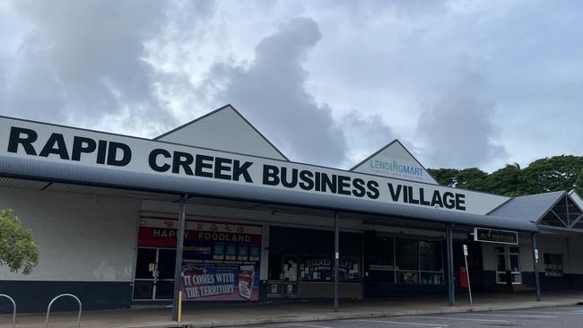 The Rapid Creek Business Village where a man, believed to be in his 40s, was allegedly assaulted and later died from his injuries at the scene about 9.30pm. Picture: Annabel Bowles