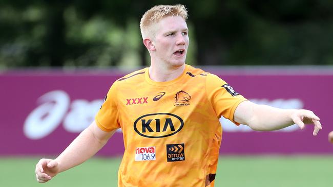 Tom Dearden, Brisbane Broncos training, Red Hill. Photographer: Liam Kidston.