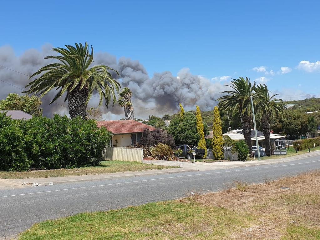 Smoke rises over Port Lincoln. Picture: Supplied