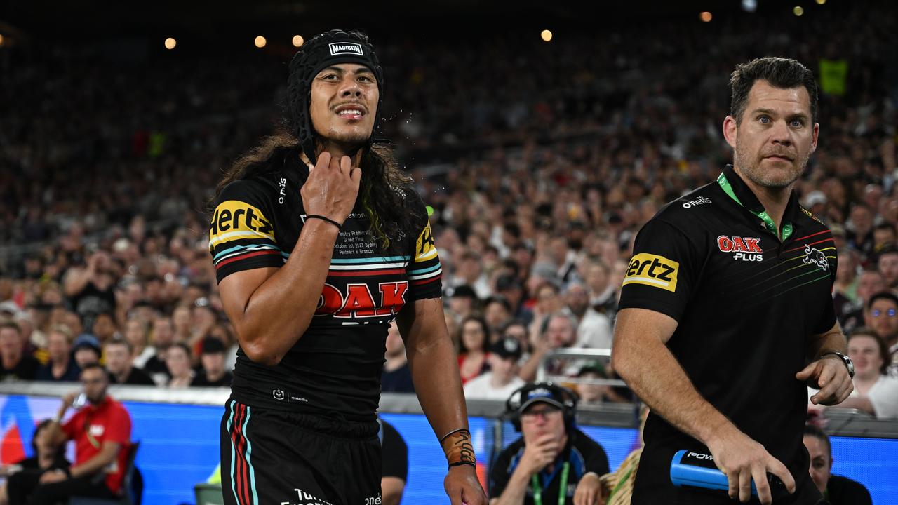 Jarome Luai didn’t finish last year’s grand final due to a serious shoulder injury. Picture: NRL Photos