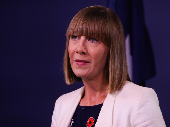 SYDNEY, AUSTRALIA : NewsWire Photos - FEBRUARY 04 2025; Minister for Transport Jo Haylen addresses the media in a press conference in Sydney. Picture: NewsWire/ Gaye Gerard